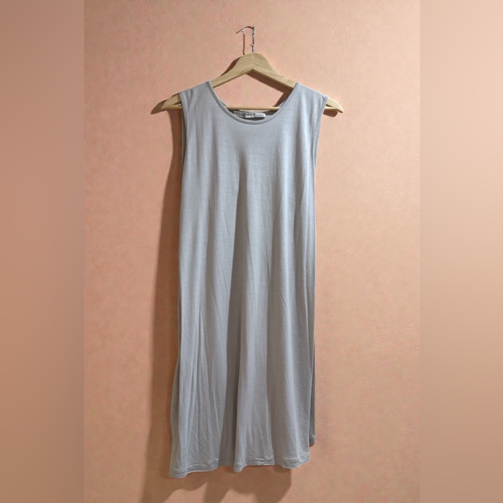 All Saints - Light Gray Rae Dress with Silk Panels - 6
